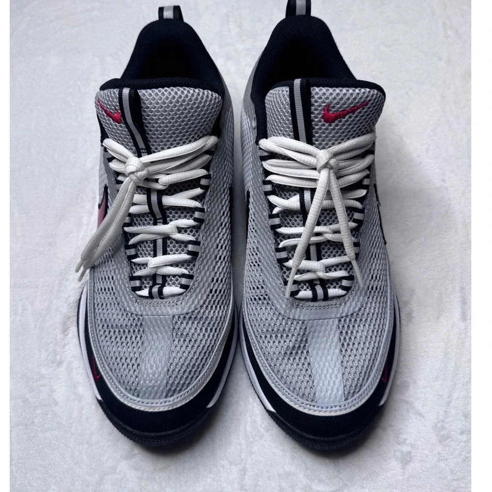 Nike Book 2 Spiridon Mens 10 Silver Black Red IQ0050-001 No Insoles
